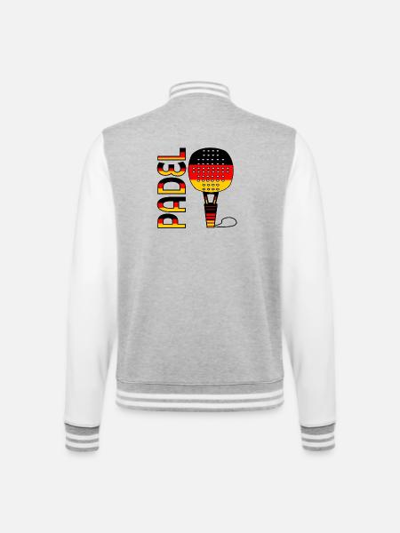 GERMAN PADEL TENNIS GERMANY - College Sweat Jacket - heather grey/white