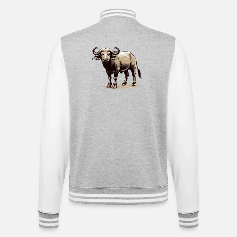 Buffalo - College Sweat Jacket - heather grey/white