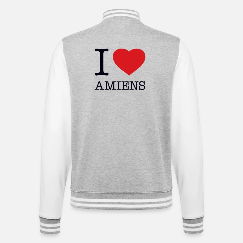 J’ADORE AMIENS - Veste Teddy - gris chiné / blanc