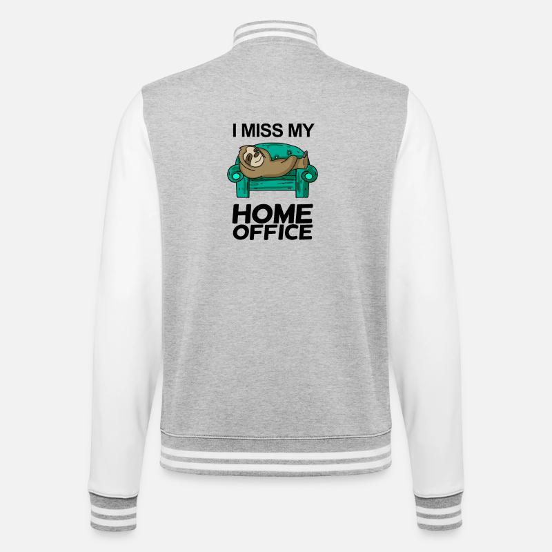 Home Office Saying Funny - College Sweat Jacket - heather grey/white