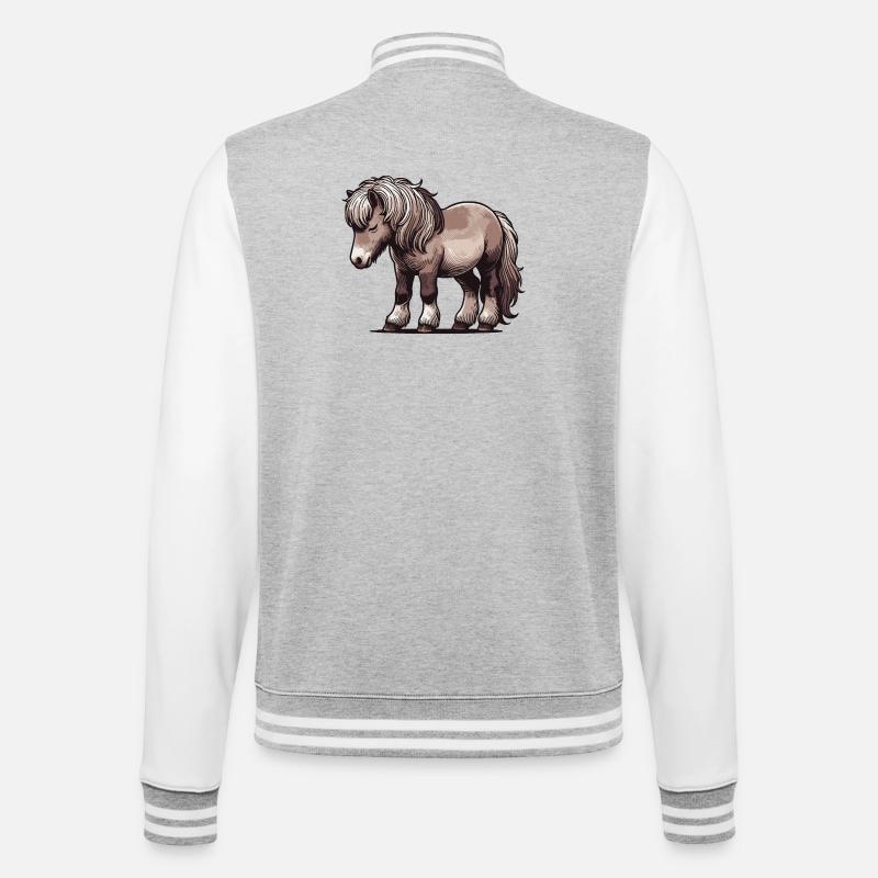 Pony - College Sweat Jacket - heather grey/white