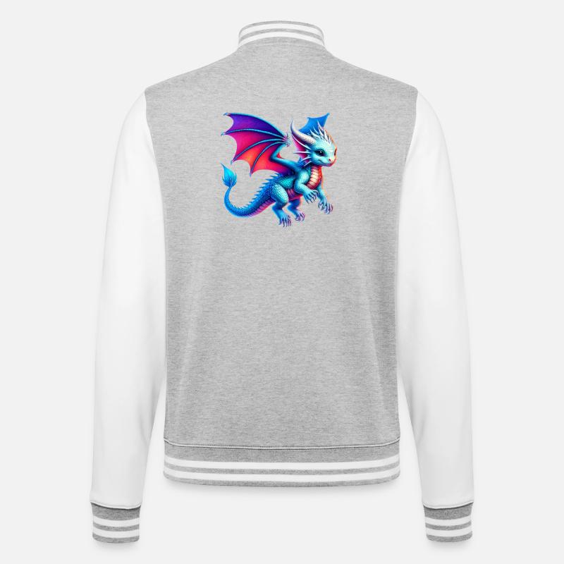 Dragon - Veste Teddy - gris chiné / blanc