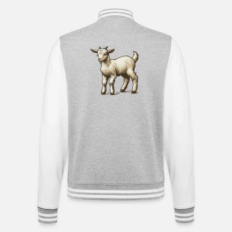 Kid - College Sweat Jacket - heather grey/white
