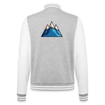 Gebirge - College-Sweatjacke - Grau meliert/Weiß - Hinten - Marisol (170cm)