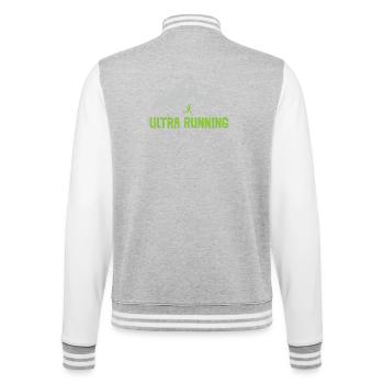 Ultra course à pied - Veste Teddy - gris chiné / blanc - Dos - Marisol (170cm)