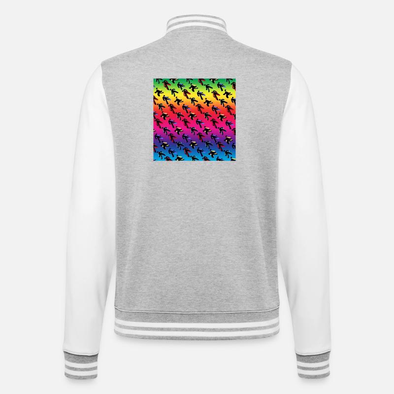 Danseurs - Veste Teddy - gris chiné / blanc