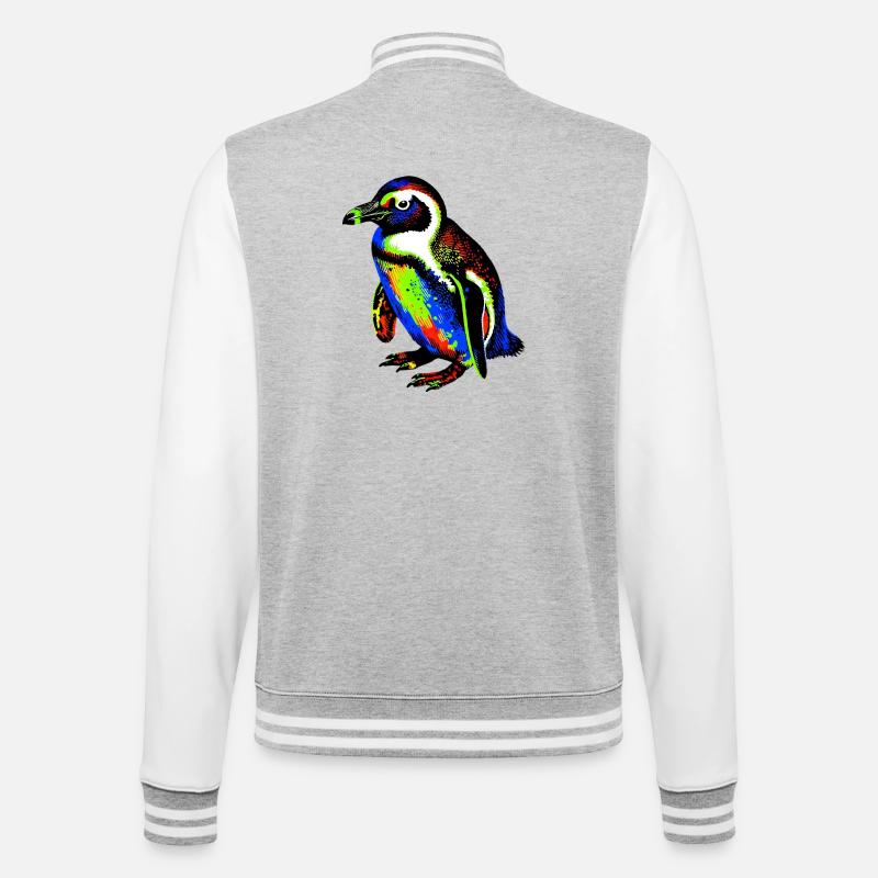 Penguin - College Sweat Jacket - heather grey/white