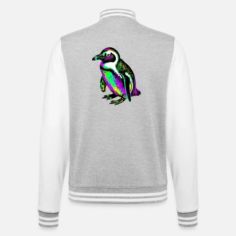 Pingouin - Veste Teddy - gris chiné / blanc