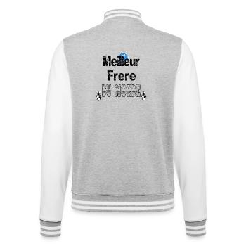 Meilleur Frère du Monde - Veste Teddy - gris chiné / blanc - Dos - Marisol (170cm)
