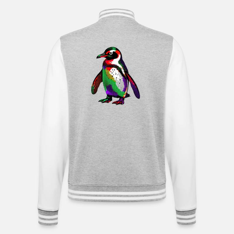 Penguin - College Sweat Jacket - heather grey/white