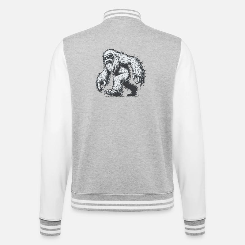 Yeti - College Sweat Jacket - heather grey/white