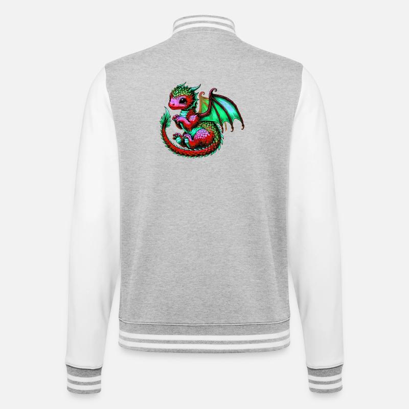 Dragon - Veste Teddy - gris chiné / blanc