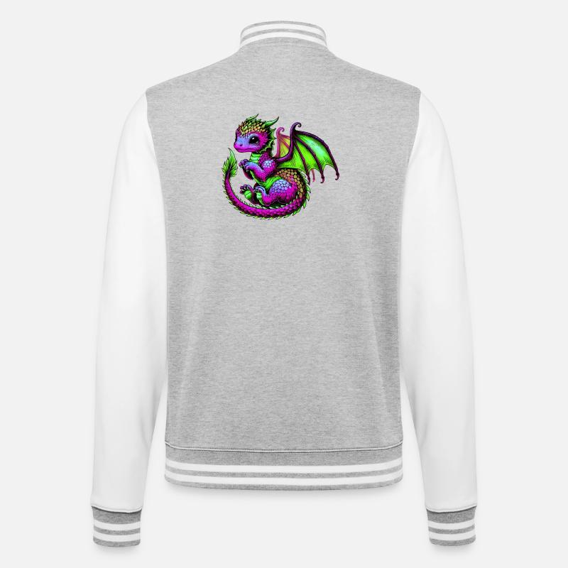 Dragon - Veste Teddy - gris chiné / blanc