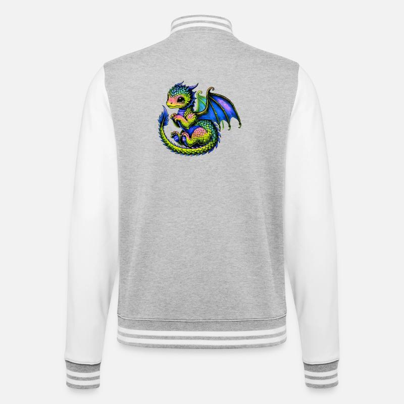 Dragon - Veste Teddy - gris chiné / blanc
