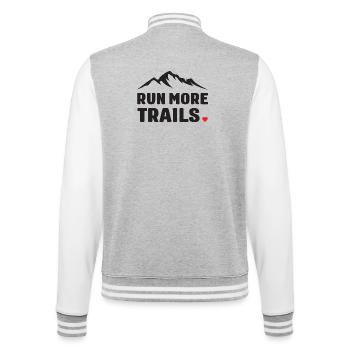 Lauf mehr Trails - College-Sweatjacke - Grau meliert/Weiß - Hinten - Marisol (170cm)