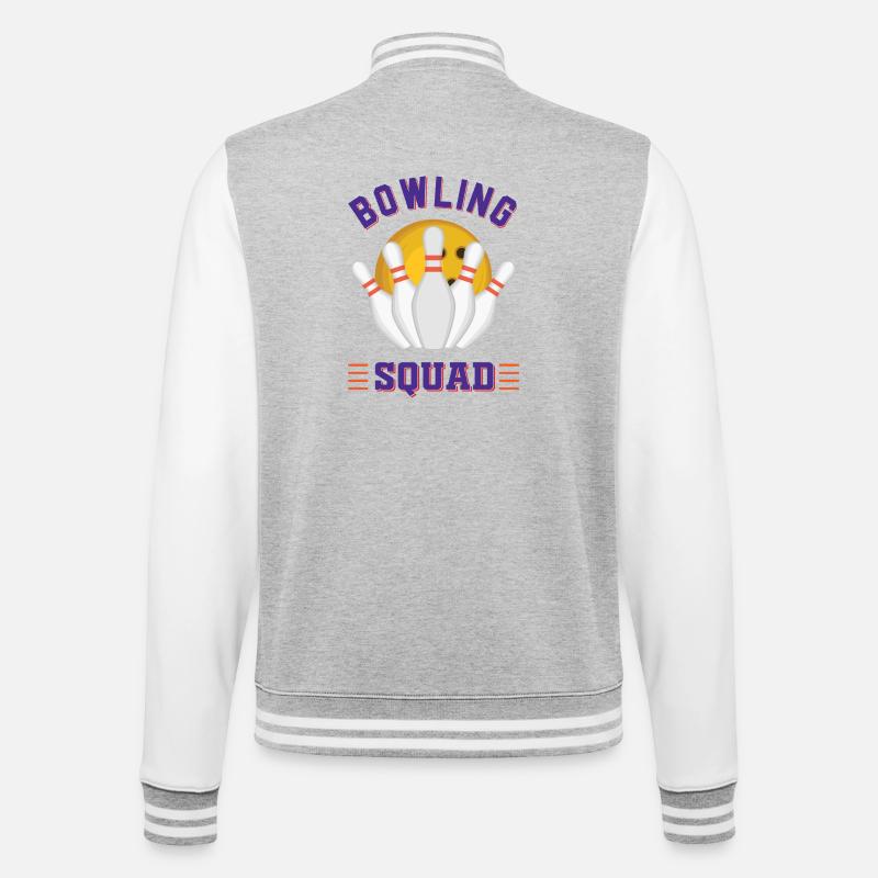 Équipe de bowling - Veste Teddy - gris chiné / blanc