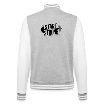 Start Strong - College-Sweatjacke - Grau meliert/Weiß - Hinten - Marisol (170cm)