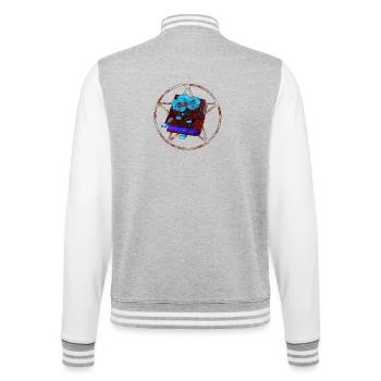 Sternpentagramm mit Kräuterbuch zugeschlagen - College-Sweatjacke - Grau meliert/Weiß - Hinten - Marisol (170cm)