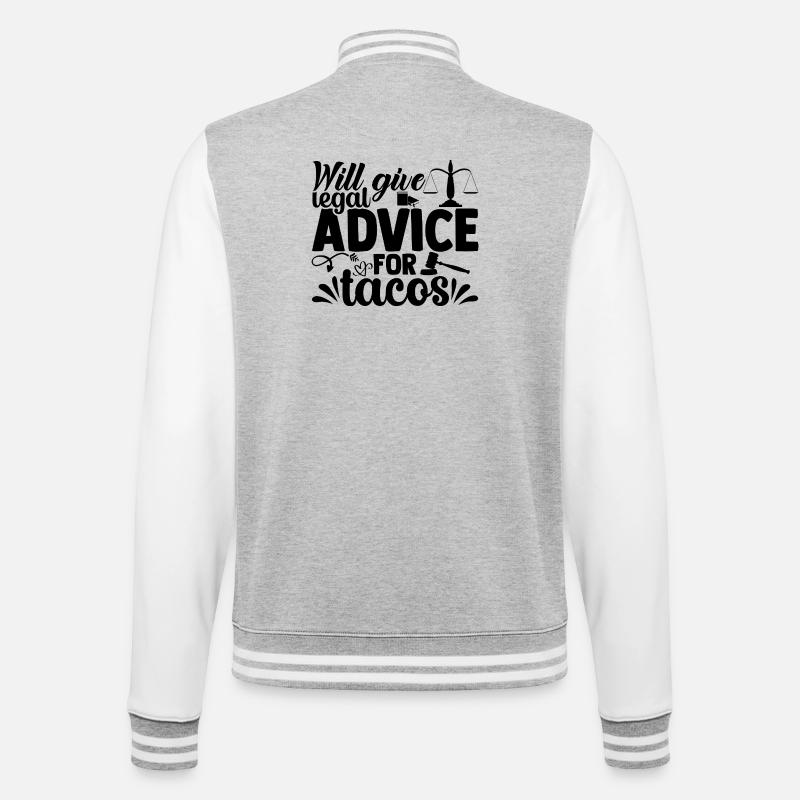 I will give - College-Sweatjacke - Grau meliert/Weiß