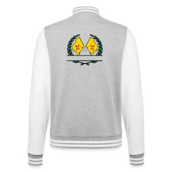 Flaggen USA New Mexico Lorbeerkranz Banner - College-Sweatjacke - Grau meliert/Weiß - Hinten - Marisol (170cm)
