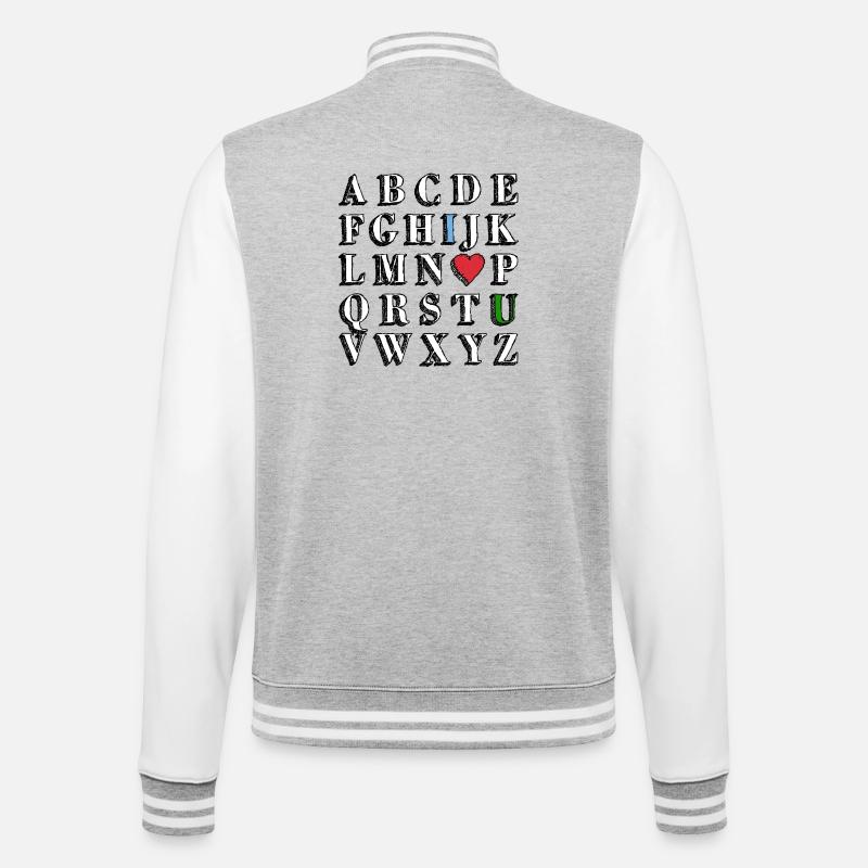 ILU - College Sweat Jacket - heather grey/white