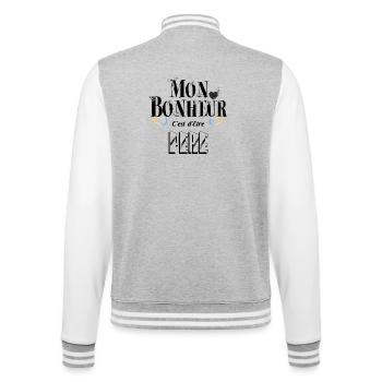 Mon Bonheur C'est d'Etre Père - Veste Teddy - gris chiné / blanc - Dos - Marisol (170cm)