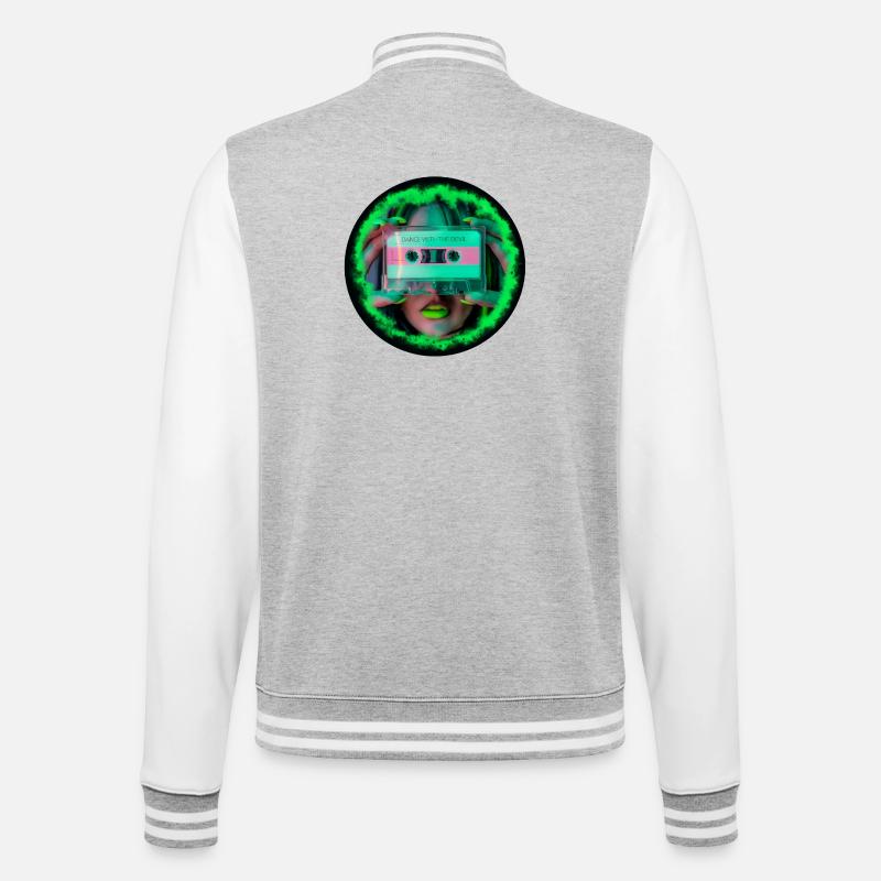 Dance with the Devil V2 - College Sweat Jacket - heather grey/white