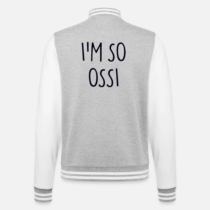 I'M SO OSSI Osten - College-Sweatjacke - Grau meliert/Weiß