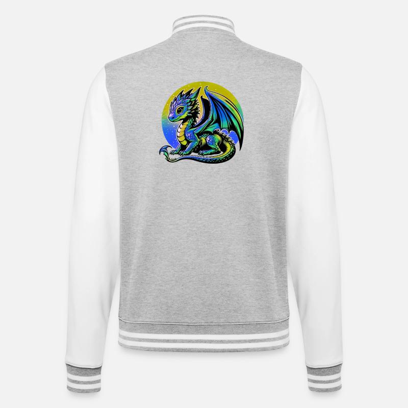 Dragon - Veste Teddy - gris chiné / blanc