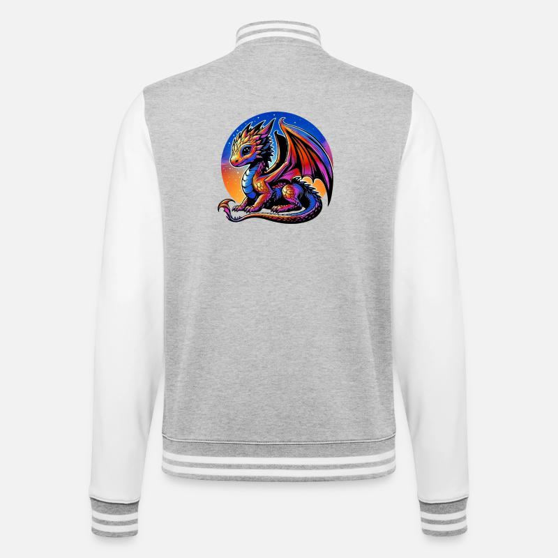 Dragon - Veste Teddy - gris chiné / blanc