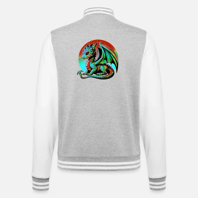 Dragon - Veste Teddy - gris chiné / blanc
