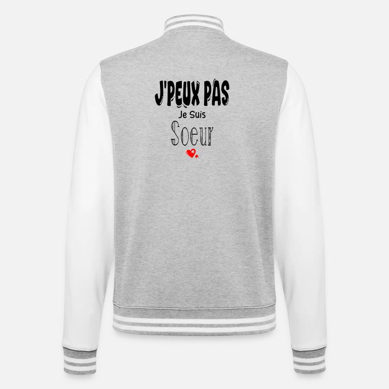 J'Peux Pas Je suis Sœur - Veste Teddy - gris chiné / blanc