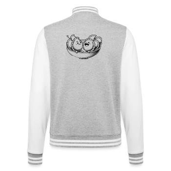 Streit Wareniki Dumplings Maultaschen - College-Sweatjacke - Grau meliert/Weiß - Hinten - Marisol (170cm)