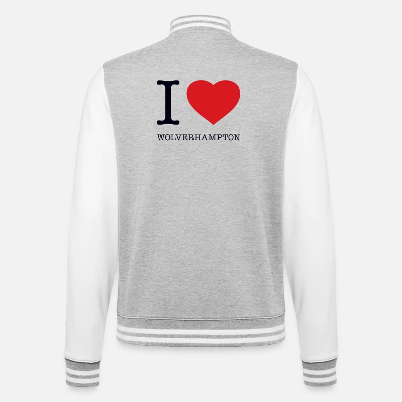 I LOVE WOLVERHAMPTON - College Sweat Jacket - heather grey/white
