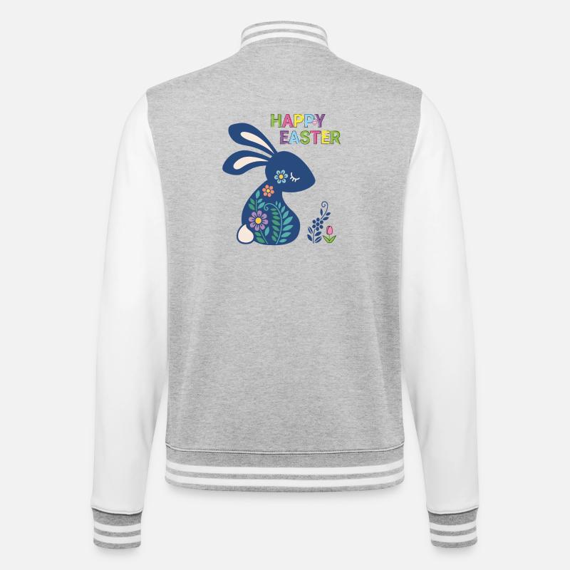 Easter Bunny Happy Easter - College Sweat Jacket - heather grey/white