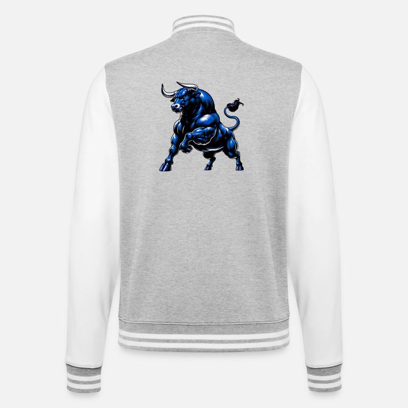 Taureau - Veste Teddy - gris chiné / blanc