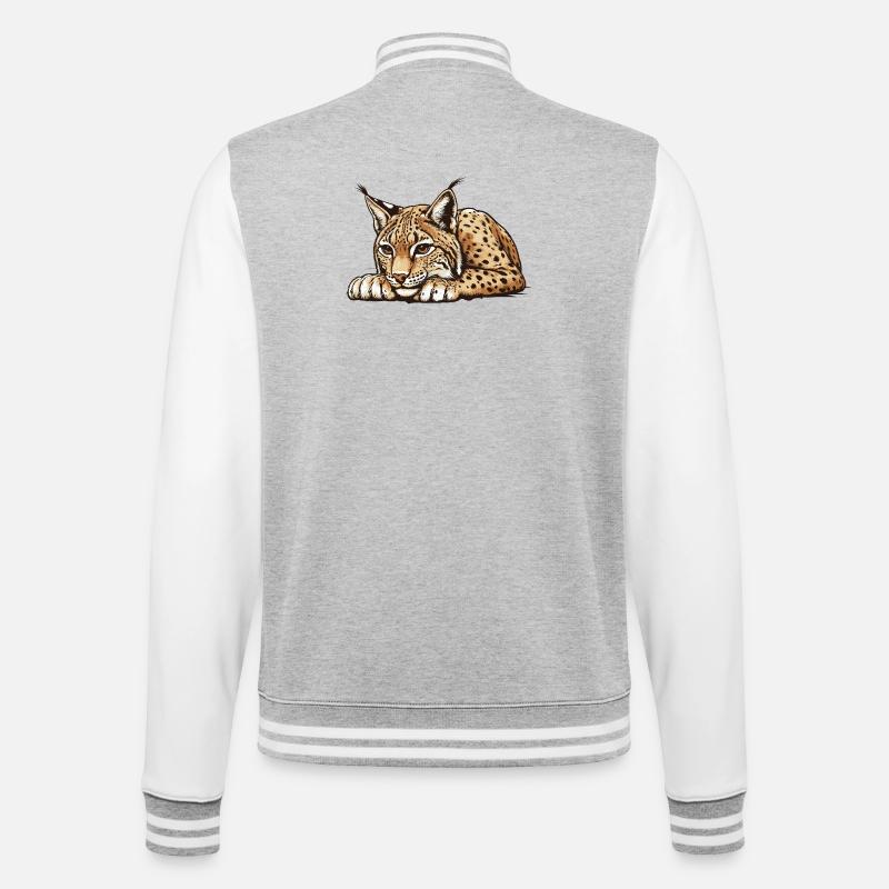 Lynx - College Sweat Jacket - heather grey/white