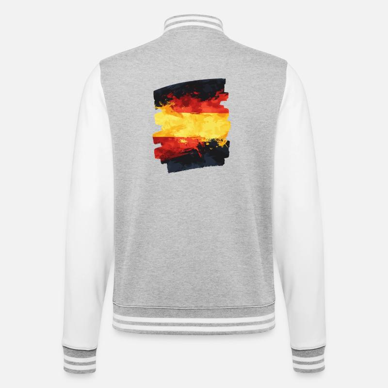 Spanische Flagge Spanien - College-Sweatjacke - Grau meliert/Weiß