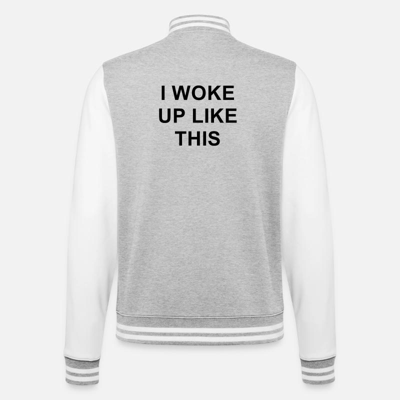 Conception d’impression géométrique abstraite - Veste Teddy - gris chiné / blanc