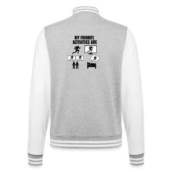 RUGBY - MY FAVORITE ACTIVITIES ARE - College Sweat Jacket - heather grey/white - Back - Marisol (170cm)