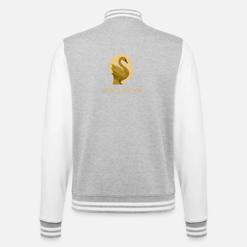 Grace Within - College Sweat Jacket - heather grey/white