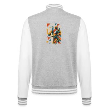 Pride in forms - College Sweat Jacket - heather grey/white - Back - Marisol (170cm)