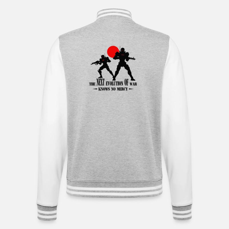 Ai Combat Robot - College Sweat Jacket - heather grey/white