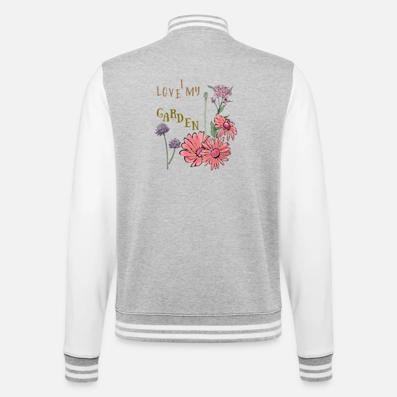 J’adore mon jardin - Veste Teddy - gris chiné / blanc