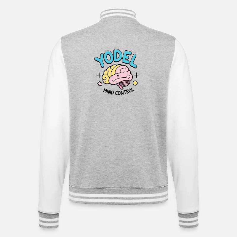 Yodel Mind Control - College Sweat Jacket - heather grey/white