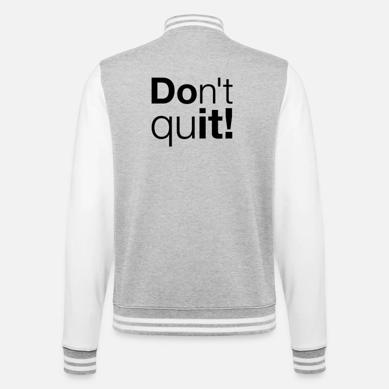 Motivation N’abandonnez pas, faites-le - Veste Teddy - gris chiné / blanc