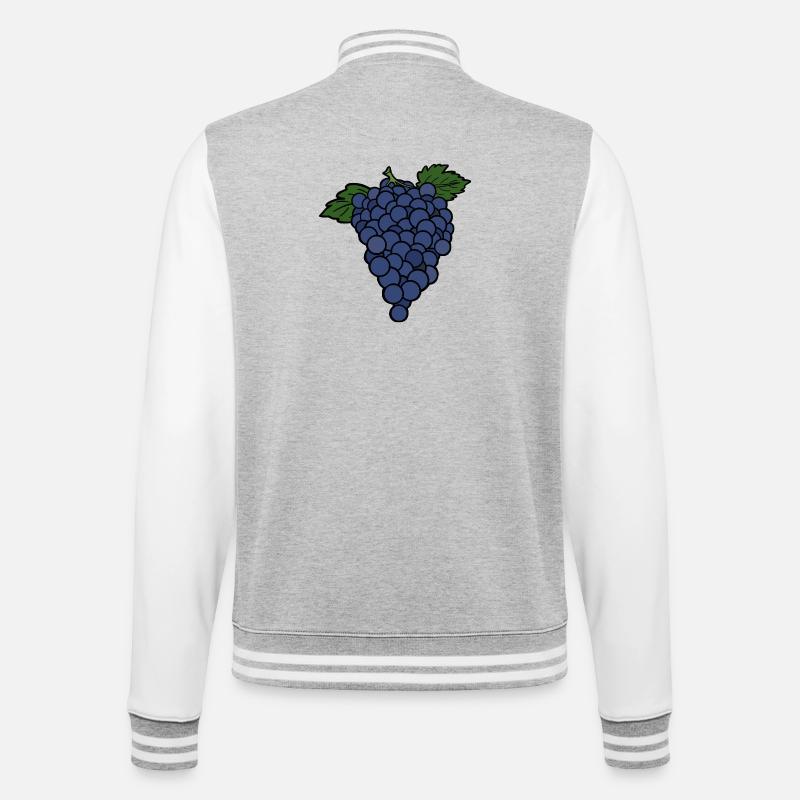 Delicious Fruit Grape - College Sweat Jacket - heather grey/white