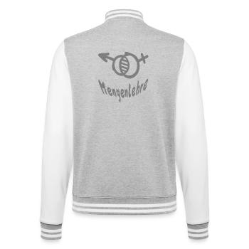 Mengenlehre - College-Sweatjacke - Grau meliert/Weiß - Hinten - Marisol (170cm)