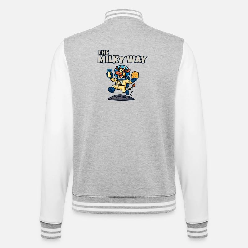 Die Milchstraße – Ko Astronaut - College-Sweatjacke - Grau meliert/Weiß