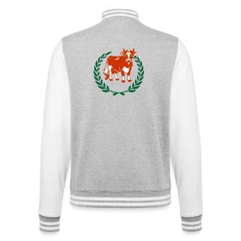 Champion cow dairy - College Sweat Jacket - heather grey/white - Back - Marisol (170cm)